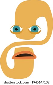 Vector illustration of an abstract whimsical monster