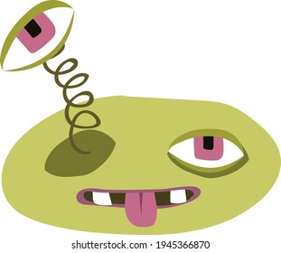 Vector illustration of an abstract whimsical monster
