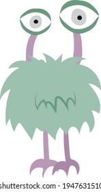 Ilustración vectorial de un monstruo caprichoso abstracto