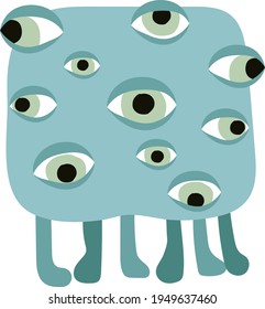 Vector illustration of an abstract whimsical monster