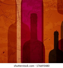 Vector Illustration Of An Abstract Wine Background