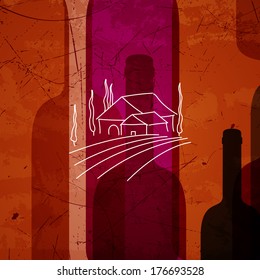 Vector Illustration of an Abstract Wine Background