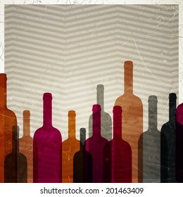 Vector Illustration of an Abstract Wine Background