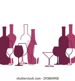 Vector Illustration of an Abstract Wine Background