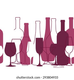 Vector Illustration of an Abstract Wine Background