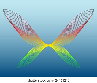 vector illustration of abstract wings background