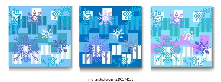 Vector illustration abstract winter snowflakes Christmas Background - eps10