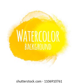 Vector illustration abstract yellow background watercolor