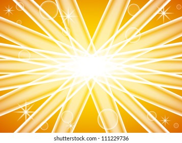 vector illustration of an abstract yellow background with sun splash