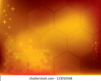 vector illustration abstract yellow background technology