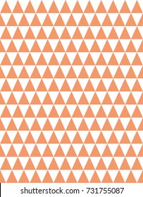 Vector illustration. Abstraction. Background. Texture of orange and white triangles. Retro. Vintage