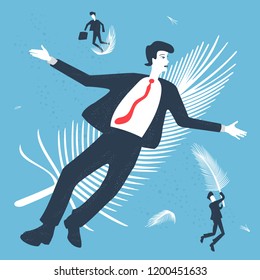 Vector Illustration Abstraction Business Man and Society Businessmen