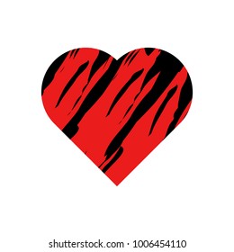 Vector illustration of abstraction heart on Valentine's day.