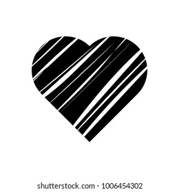 Vector illustration of abstraction heart on Valentine's day.