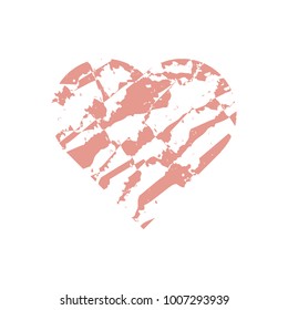 Vector illustration of abstraction heart on Valentine's day.