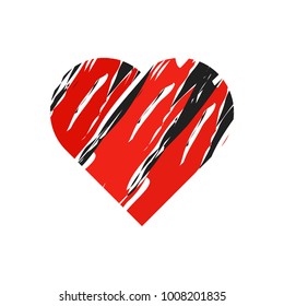 Vector illustration of abstraction heart on Valentine's day.