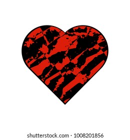 Vector illustration of abstraction heart on Valentine's day.