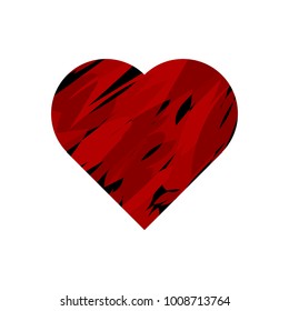 Vector illustration of abstraction heart on Valentine's day.