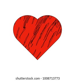 Vector illustration of abstraction heart on Valentine's day.