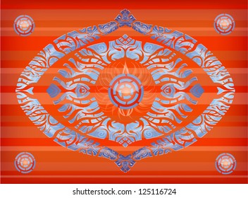 Vector illustration with abstraction. Illustrator 10 version