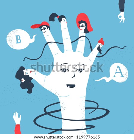 Vector Illustration Abstraction Man and Society