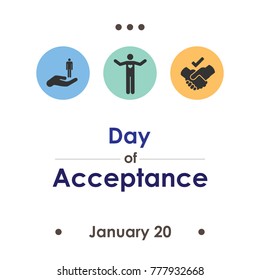 vector illustration for acceptance day in January