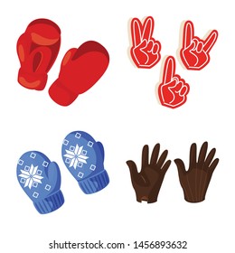 Vector illustration of accessory and style icon. Set of accessory and distinctive stock symbol for web.