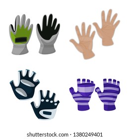 Vector illustration of accessory and style logo. Collection of accessory and distinctive stock symbol for web.