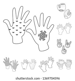 Vector illustration of accessory and style symbol. Set of accessory and distinctive vector icon for stock.