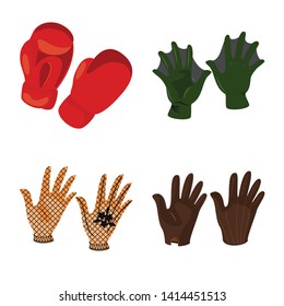 Vector illustration of accessory and style symbol. Set of accessory and distinctive stock vector illustration.