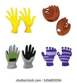 Vector illustration of accessory and style symbol. Collection of accessory and distinctive stock vector illustration.