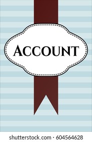Vector illustration of Account card, colorful, nice design
