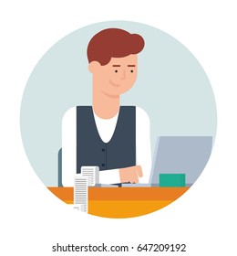 Vector illustration of accountant
