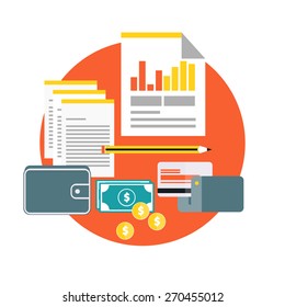 Vector illustration of accounting flat design concept