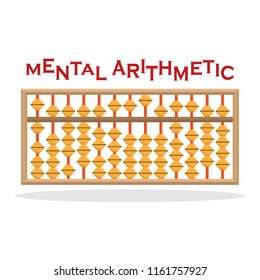 Ilustración vectorial de cuentas para la aritmética mental.