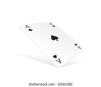 vector illustration of ace isolated on white