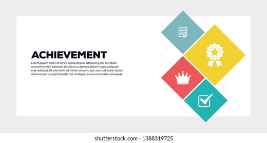 VECTOR ILLUSTRATION OF ACHIEVEMENT BANNER CONCEPT