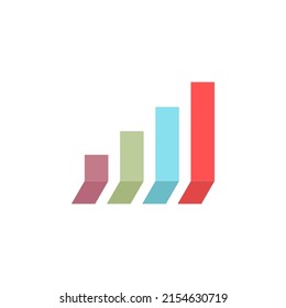 vector illustration of achievement chart icon, with pastel color design.