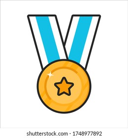 logro de ilustración vectorial Icono de diseño plano