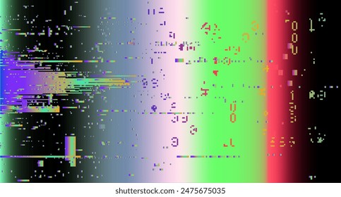 Vector illustration of acid disturbances with the effect of backlight bleeding and visual noise.