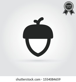 Vector illustration. Acorn icon. Forest symbol.