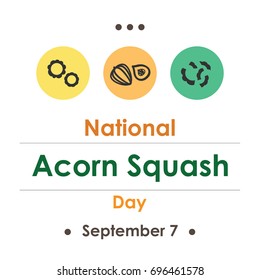 Vector Illustration For Acorn Squash Day In September