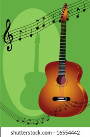 vector illustration "acoustic guitar"