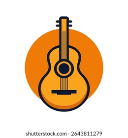Ilustração vetorial de um violão