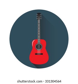Vector illustration of acoustic guitar