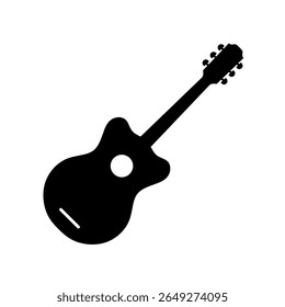 vector illustration of acoustic guitar with trendy design