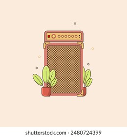 Ilustración vectorial de sonido activo, icono de sonido