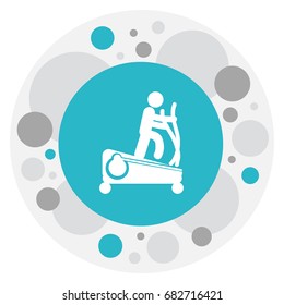 Vector Illustration Of Active Symbol On Training Man Icon. Premium Quality Isolated Instruction Male Element In Trendy Flat Style.