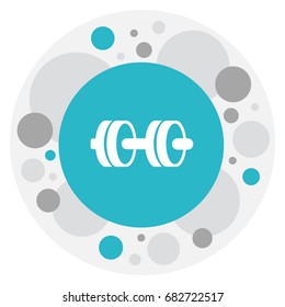 Vector Illustration Of Active Symbol On Dumbbell Icon. Premium Quality Isolated Barbell Element In Trendy Flat Style.
