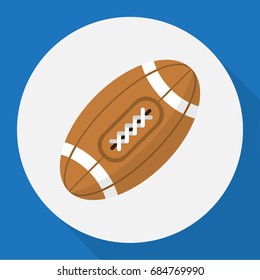 Vector Illustration Of Active Symbol On Rugby Flat Icon. Premium Quality Isolated Touchdown Element In Trendy Flat Style.